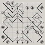 Maze-drawing puzzle