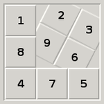 Rotational sliding block puzzle